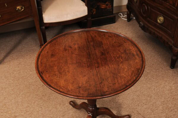Late 18th Century English Oak Tilt-Top Table with Dish Top & Tripod Base - Image 13