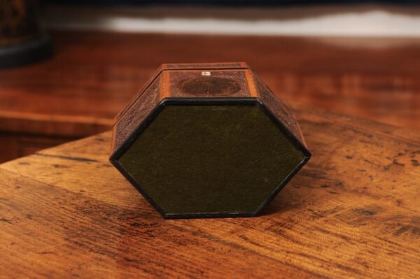 English Paper Scrollwork Tea Caddy, Late 18th Century - Image 13