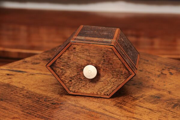 English Paper Scrollwork Tea Caddy, Late 18th Century - Image 14