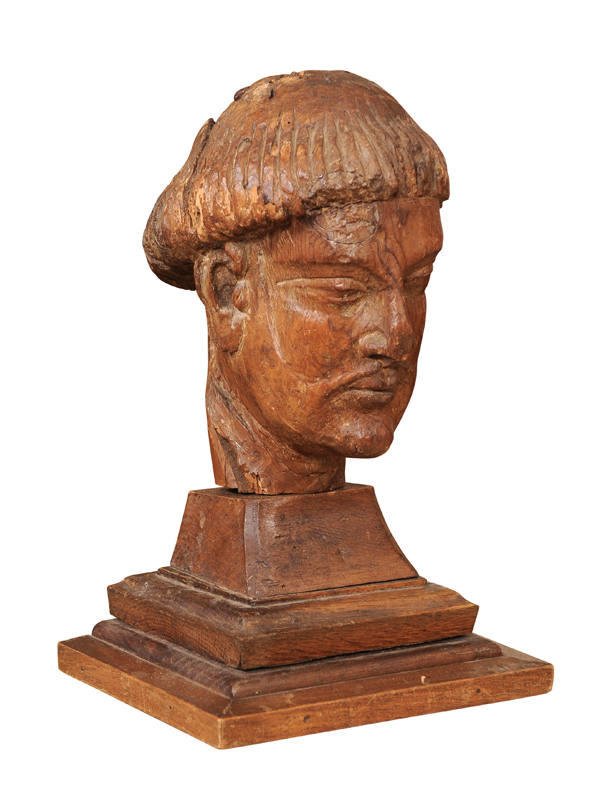 18th Century Carved Wood Bust of a Man, Italy ca. 1780