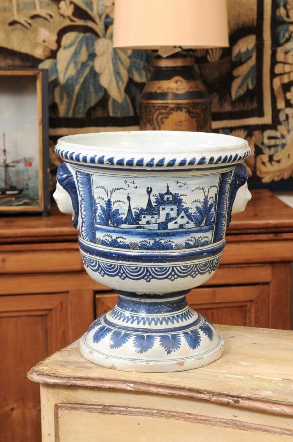 Large 18th Century Delft Blue & White Jardiniere / Planter - Image 14