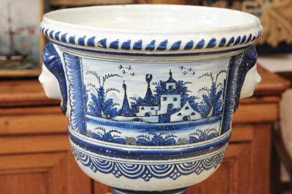 Large 18th Century Delft Blue & White Jardiniere / Planter - Image 16