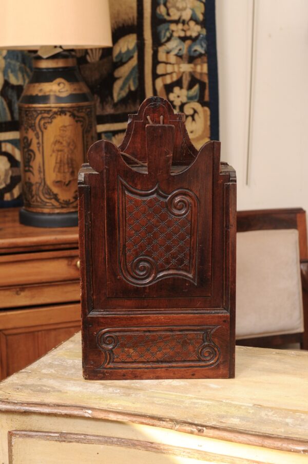 18th Century French Walnut Breadcrumb / Flour Box with Sliding Door, Nimes - Image 14