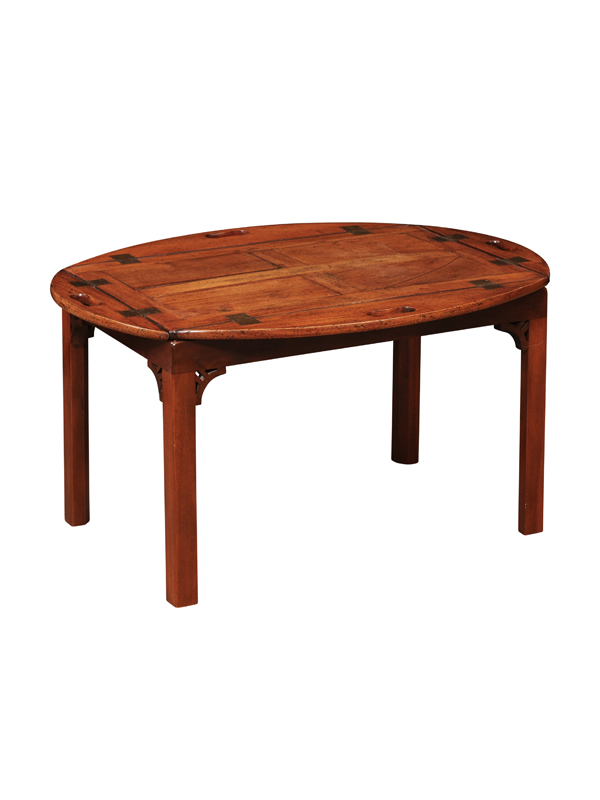 19th Century English Mahogany Butler's Tray on Stand