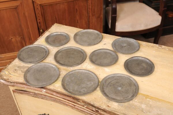 Set of 24 Pieces Pewter , 19th & 18th Century - Image 14