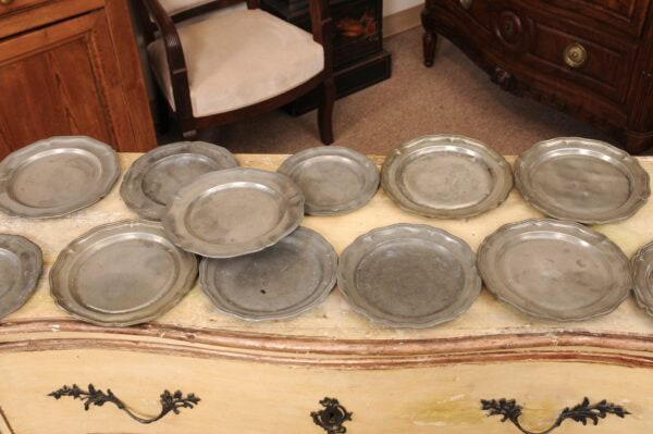 Set of 24 Pieces Pewter , 19th & 18th Century - Image 15