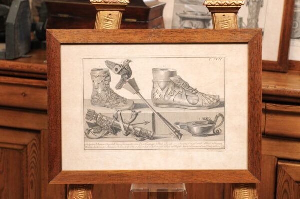 Set of 3 Framed 19th Century Roman Style Engravings - Image 13