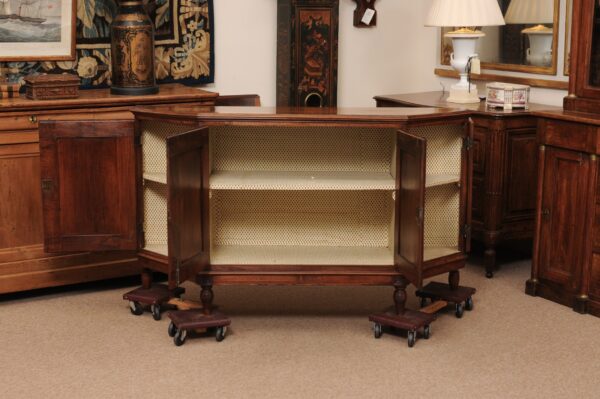 Late 18th Century Italian Walnut Credenza with Canted Sides & 4 Doors - Image 4