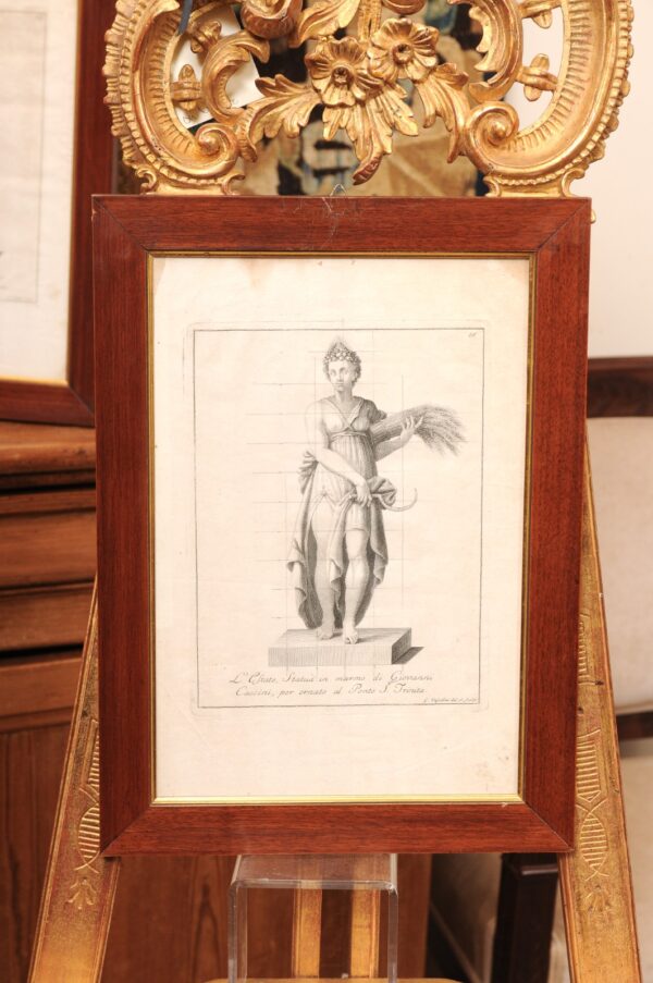 Set of 4 Framed Italian Engravings of The Four Seasons, Florence - Image 11