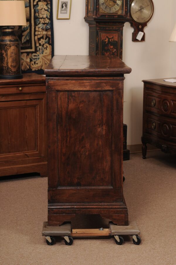 17th Century Italian Tuscan Walnut Credenza with 2 Paneled Cabinet Doors and ending in Bracket Feet - Image 5