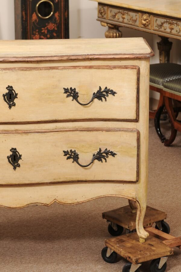 Mid 18th Century Italian Yellow Painted Rococo Commode - Image 14