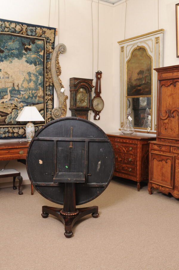 19th Century English Rosewood Center Table with Pedestal Base - Image 12