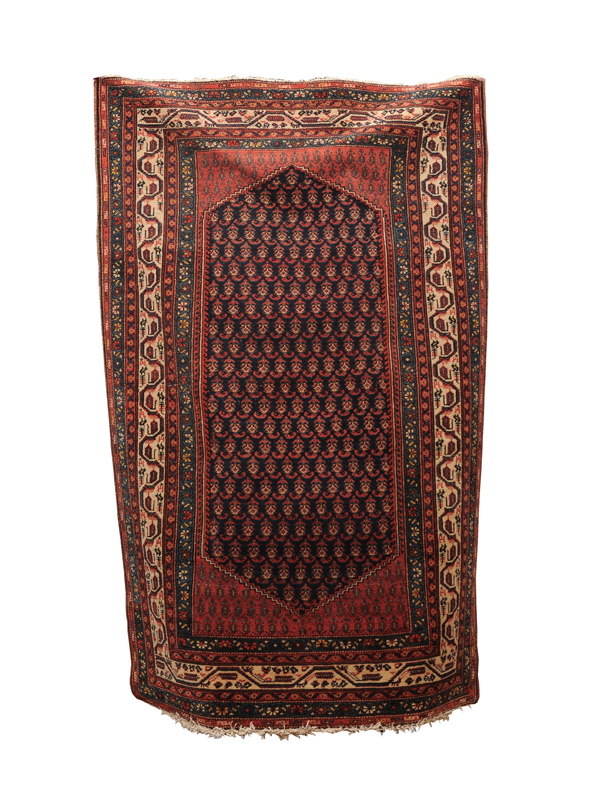 Vintage Rug in Red & Navy