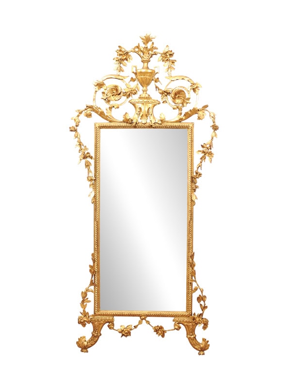 19th Century Ornate Italian Neoclassical Giltwood Mirror