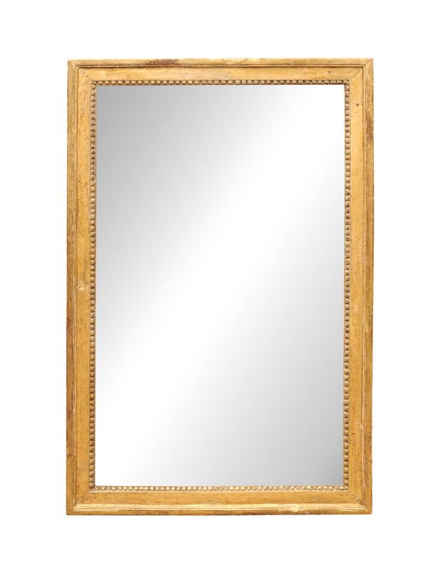 French Early 19th Century Rectangular Louis XVI Style Giltwood Mirror