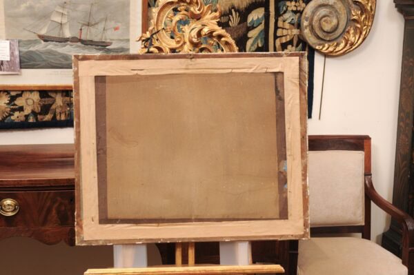 Giltwood Framed Watercolor Cow Painting, signed " Wansart" ca. 1890 - Image 14