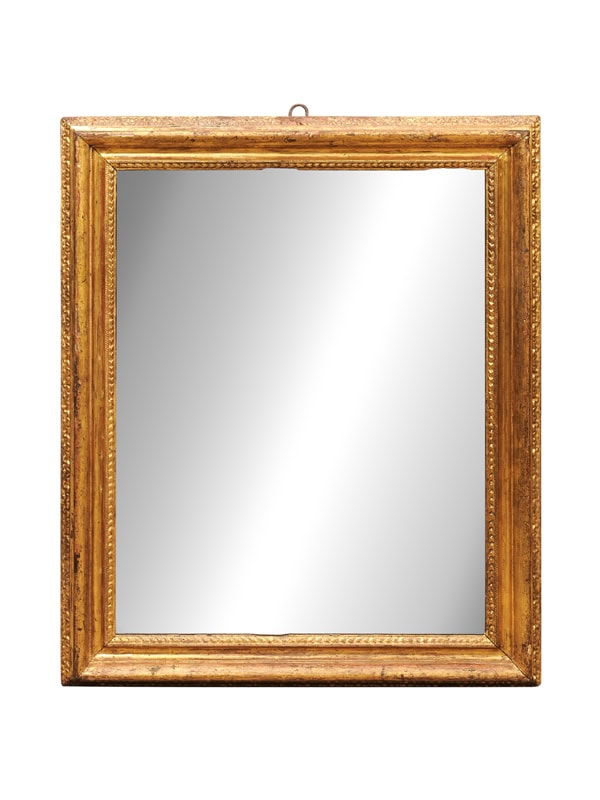 Large Rectangular Giltwood Neoclassical Mirror, Italy Ca. 1800