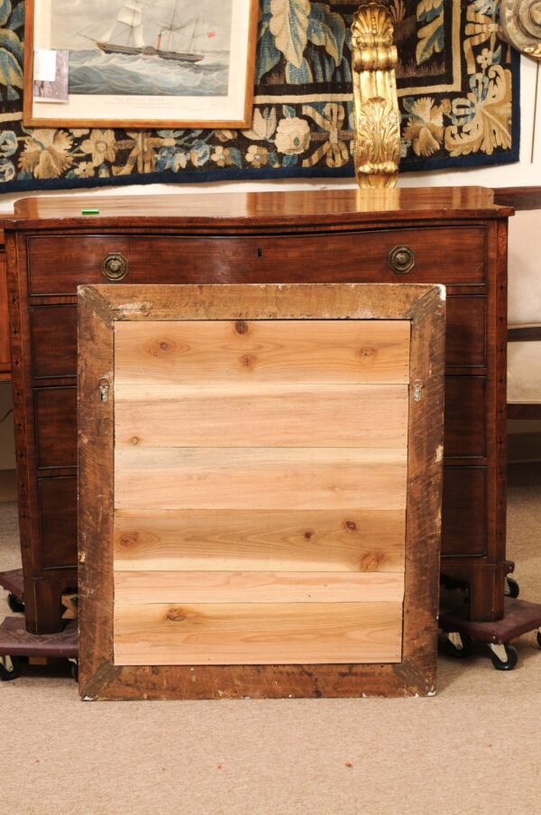 17th Century Italian Rectangular Brown Painted and Carved Parcel Gilt Mirror - Image 11