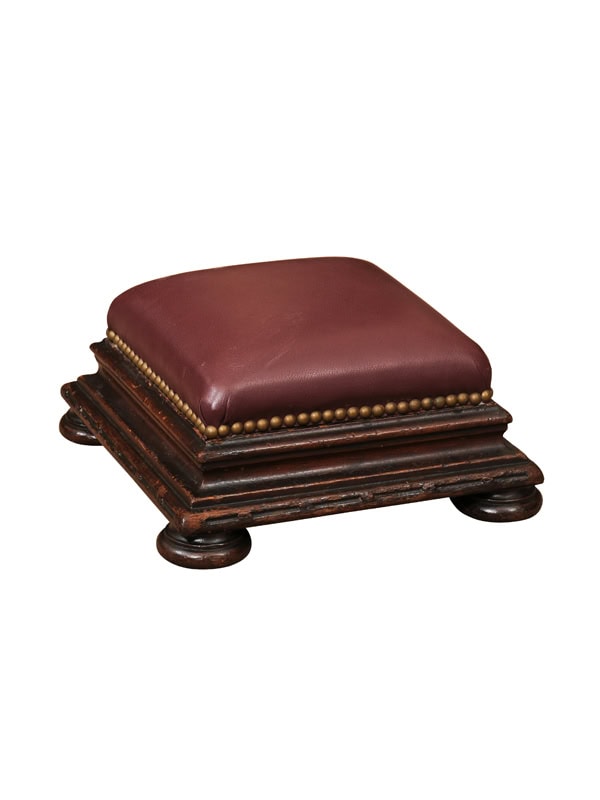 Victorian English Mahogany Footstool ca. 1900