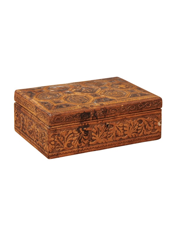 English Leather Box ca. 1900