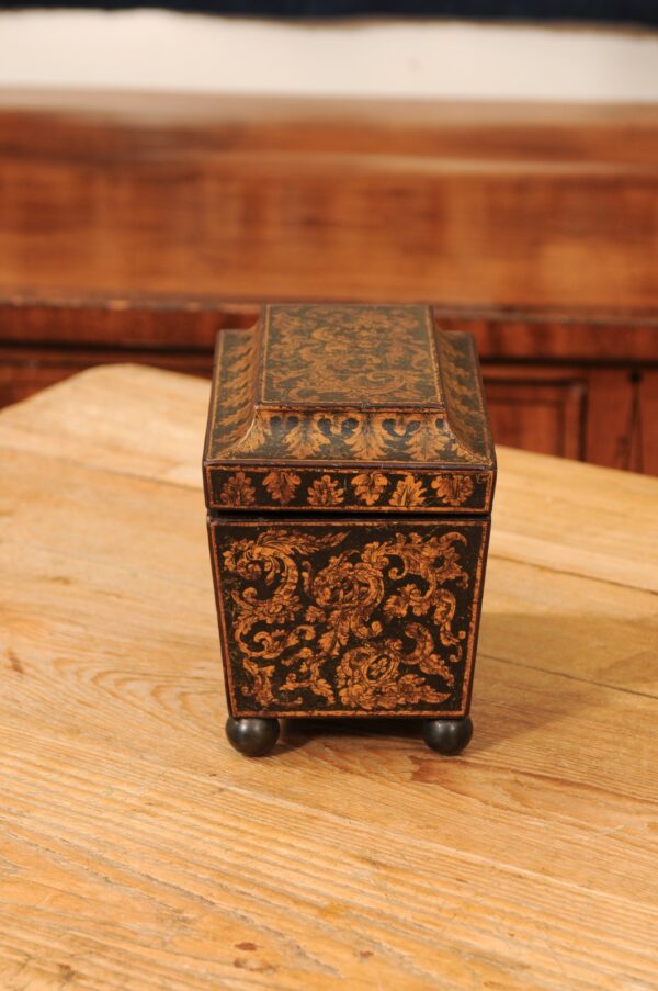 19th Century English Penwork Tea Caddy - Image 13