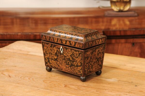 19th Century English Penwork Tea Caddy - Image 14