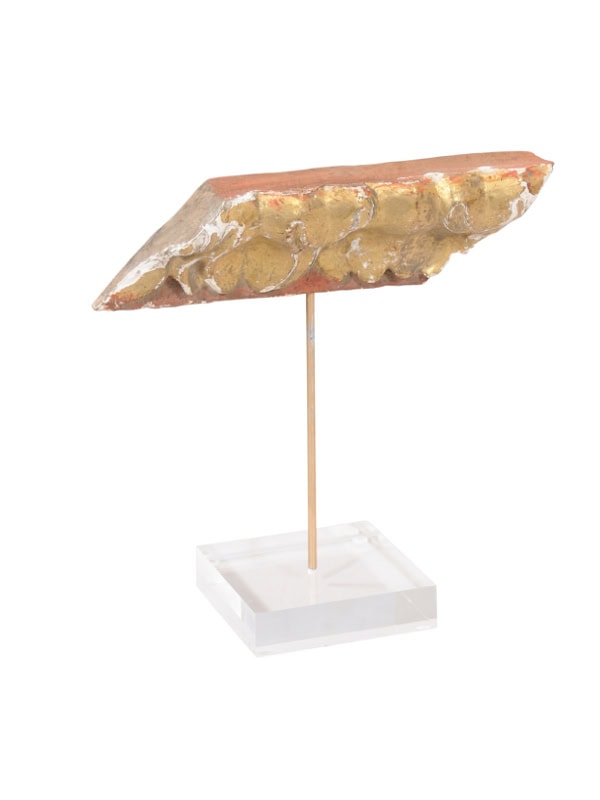 19th Century Architectural Giltwood Element on Acrylic Stand