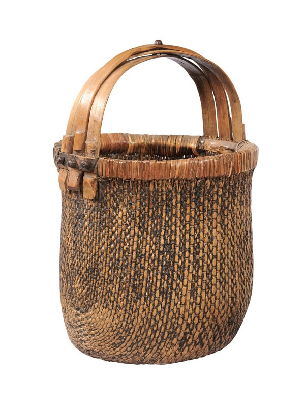 Large Weaved Basket with Handle