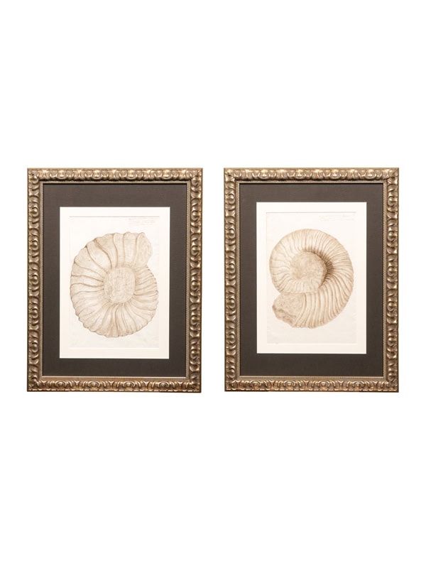 Pair of Silver Gilt Framed Original Illustration Drawings from "Payan du Moulins, dated 1875"