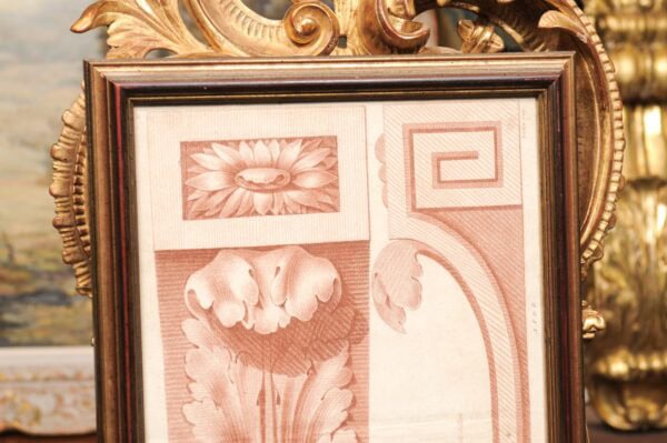 Pair of Framed French Sepia Architectural Prints - Image 15