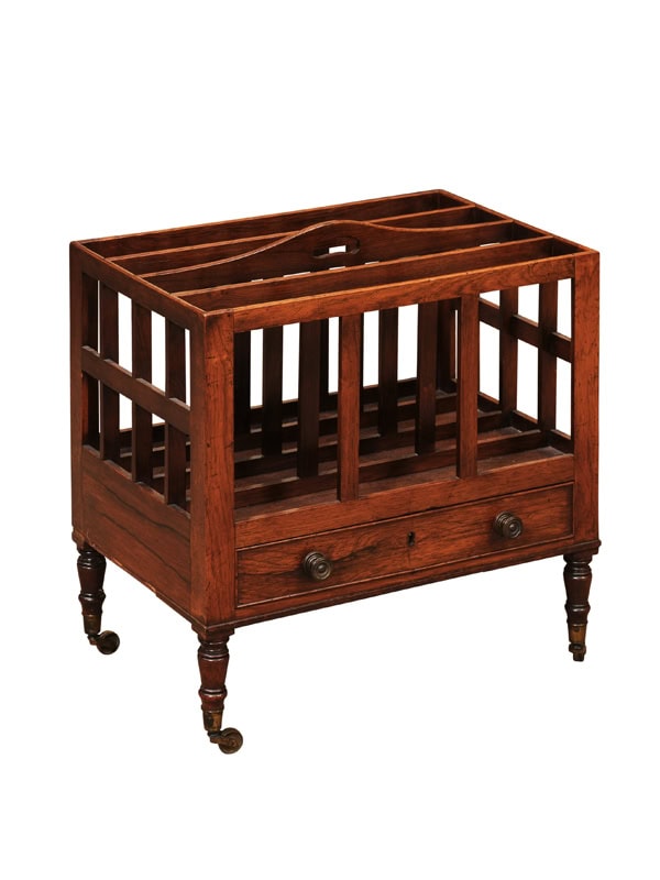 19th Century English Rosewood Canterbury / Magazine Rack