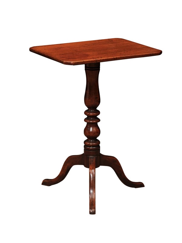 Rectangular Mahogany Tilt-Top Candlestand / Drink Table ca. 1890