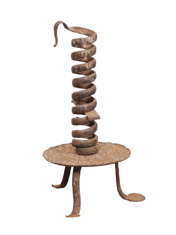 French 18th Century Iron Spiral Candle Holder