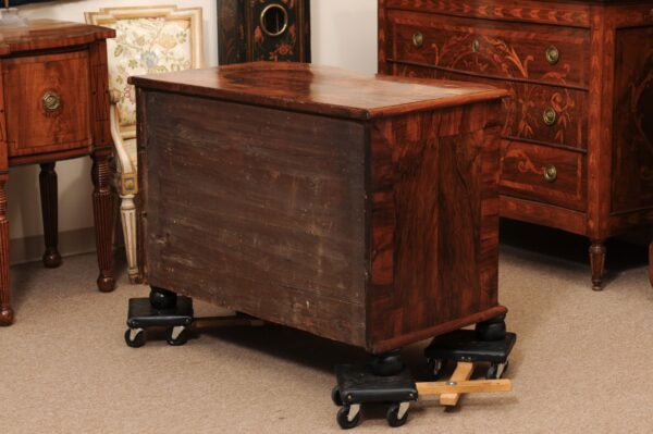 18th Century German Serpentine Burled Walnut Commode with 3 Drawers - Image 8