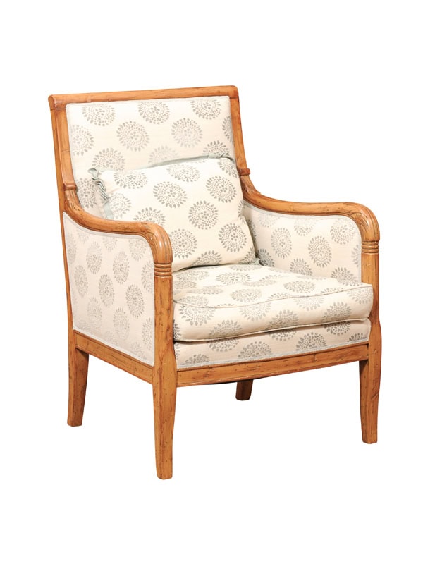 Early 19th Century French Bergere in Fruitwood, ca. 1820