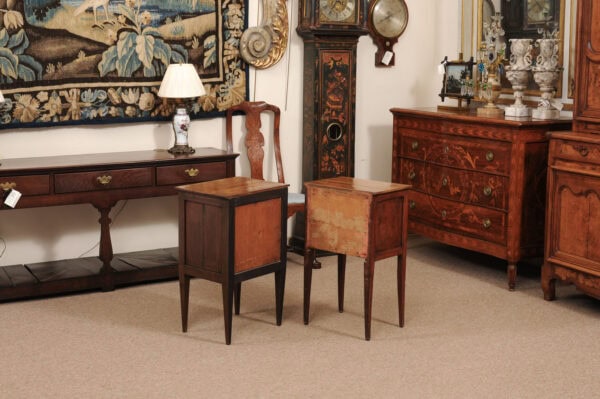 Pair of Matched French 19th Century Chevets with Tamboor Doors in Fruitwood - Image 13