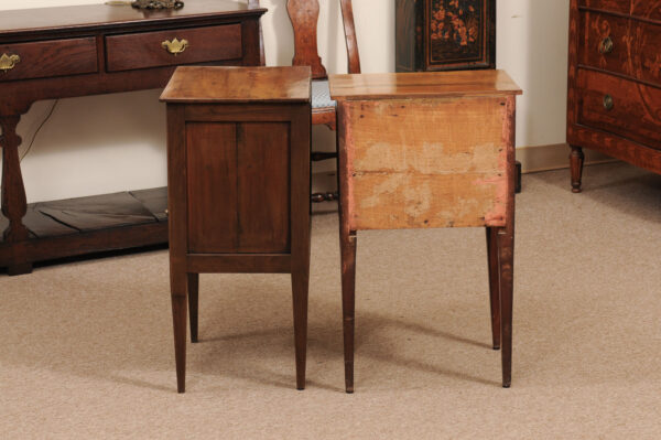 Pair of Matched French 19th Century Chevets with Tamboor Doors in Fruitwood - Image 14