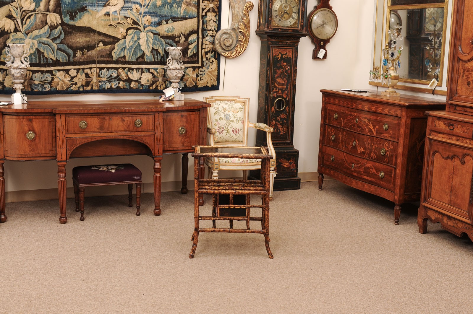 Late 19th Century English Bamboo Canterbury/Magazine Rack with Lacquered Top - Image 9