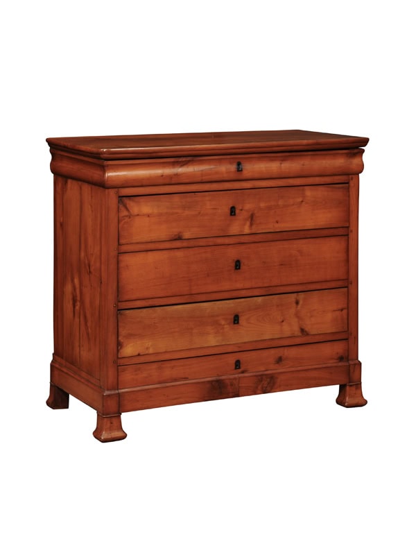 19th Century French Louis Philippe Fruitwood Commode with 5 Drawers