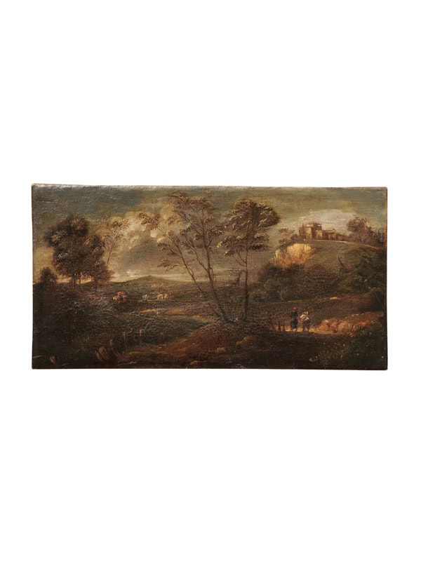 18th Century Italian Oil on Canvas Landscape Painting