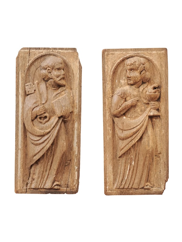 Pair of 17th Century French Carved Oak Architectural Panels