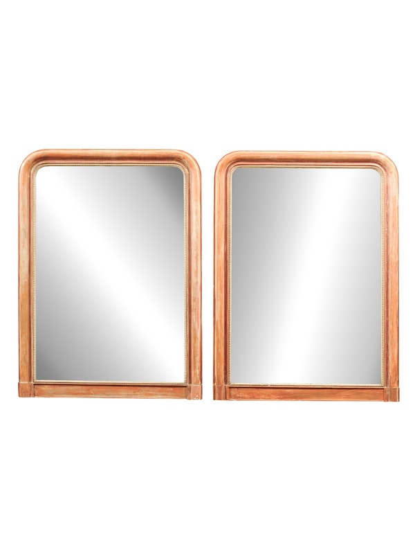 Pair of 19th Century French Louis Philippe Giltwood Mirrors, ca. 1860