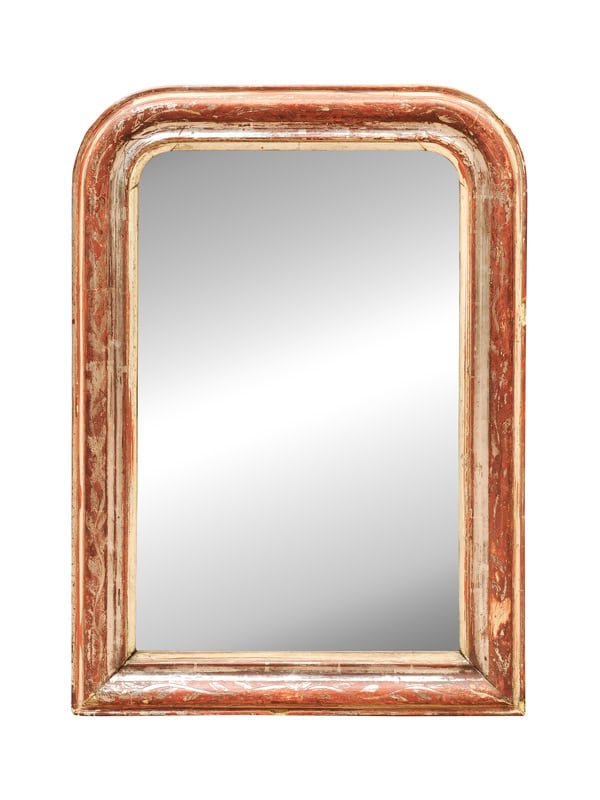 Small Silver-Gilt Louis Philippe Mirror, France ca. 1860