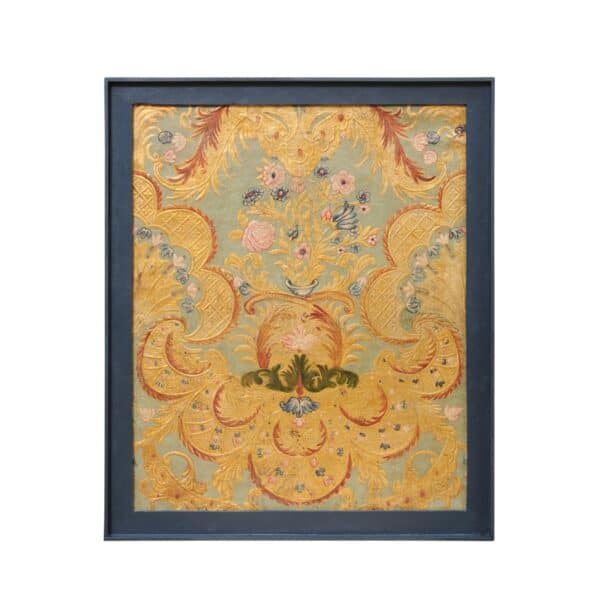 Framed 18th Century French Embossed Leather Top Panel - Image 2