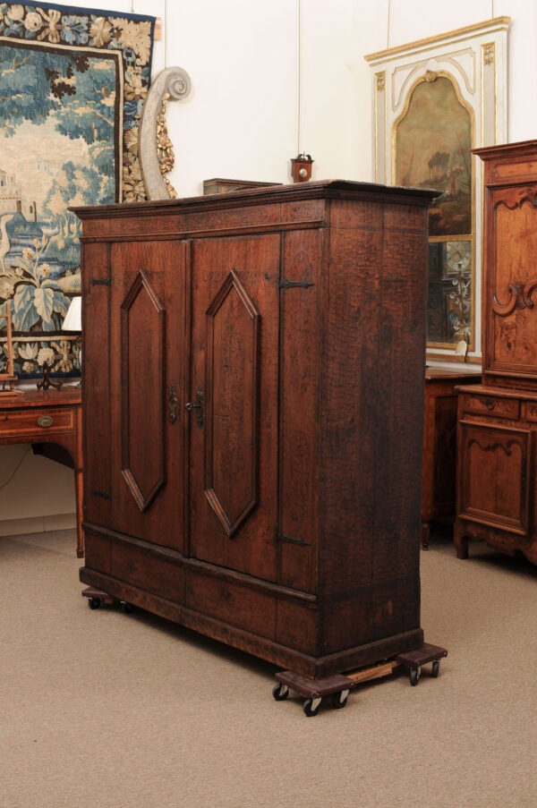 18th Century Italian Painted Pine Cupboard/Cabinet with Lozenge Paneled Doors - Image 13