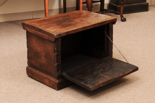 18th Century French Walnut Coffer with Carving - Image 14