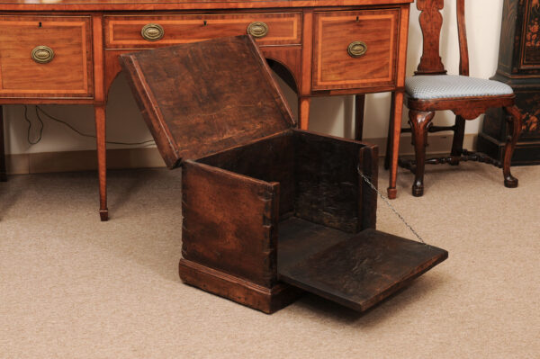 18th Century French Walnut Coffer with Carving - Image 15