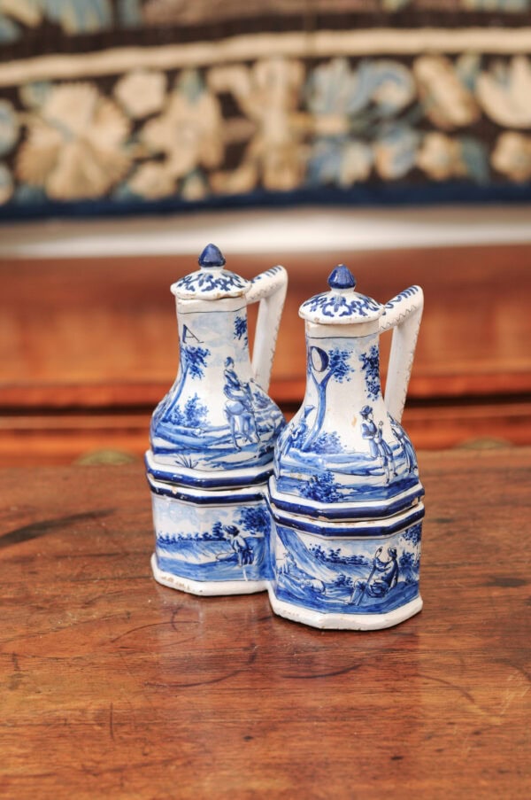 Pair of 18th Century Delft Blue & White Cruet Set - Image 14