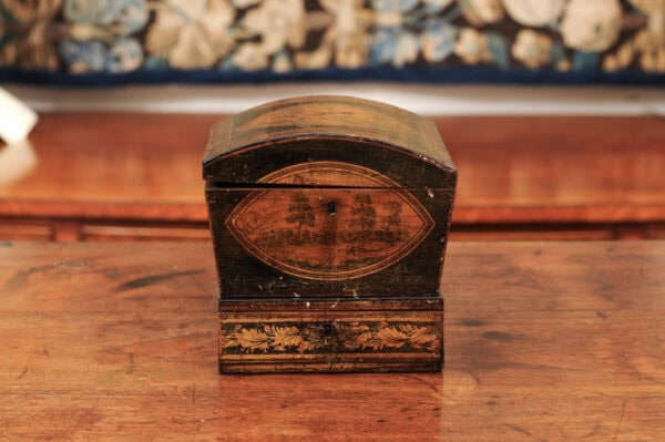 Regency Period Penwork Box with Dome Top, Early 19th Century from Spa, Belgium, ca. 1800 - Image 13
