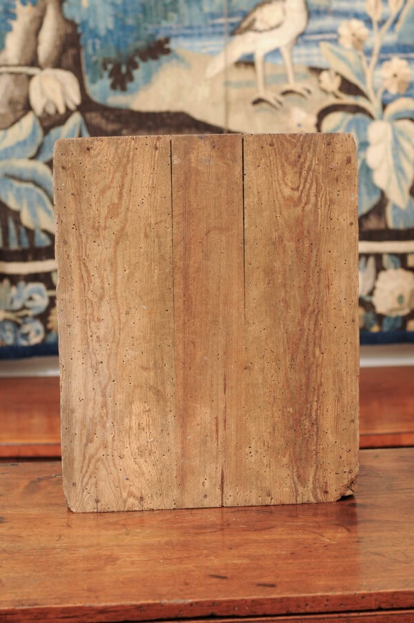 19th Century Dutch Painted Pine Box with Blue Swag Decoration - Image 13